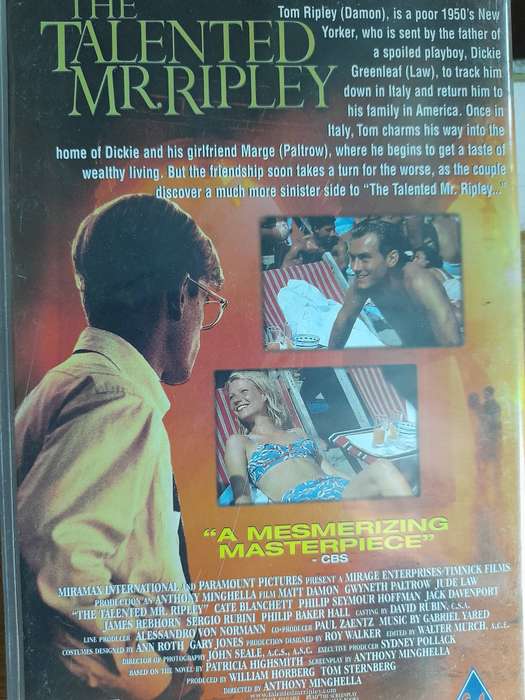VHS: The talented Mr Ripley