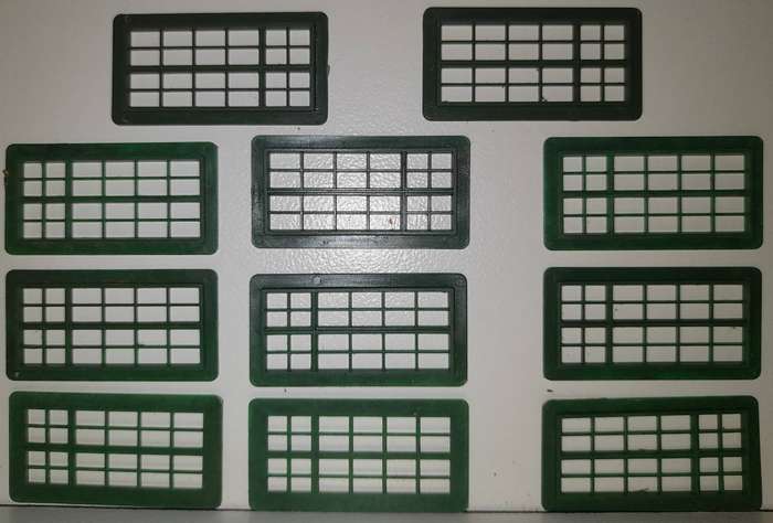 Railway: 24 Pane Window X 11 (HO Scale)