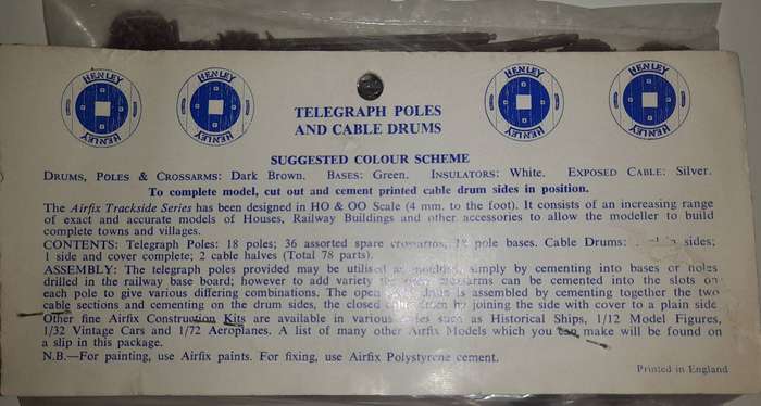 Railway: Telegraph Poles (OO/HO Gauge) - by Airfix