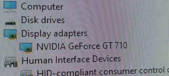 Nvidia Geforce GT710  1 gig card