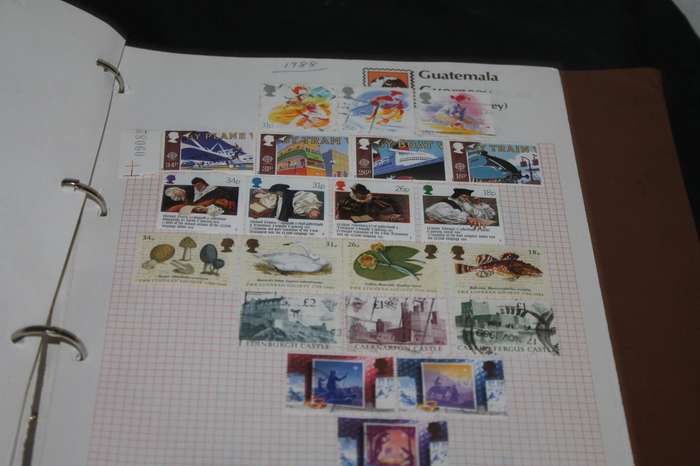 Stamp Album with 300 assorted stamps