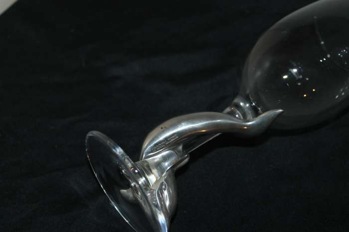 2 Frankli Wild Champagne Glasses with Dolphin Stems