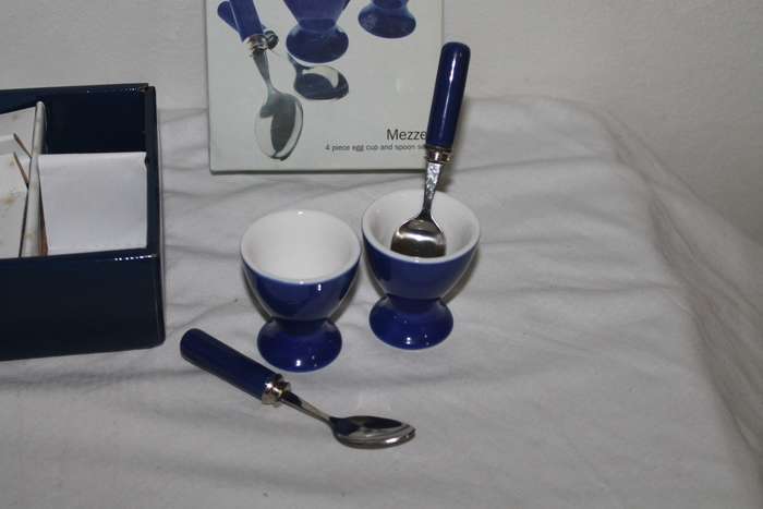 Maxwell Williams 4 Piece Egg Cup and Spoon Set