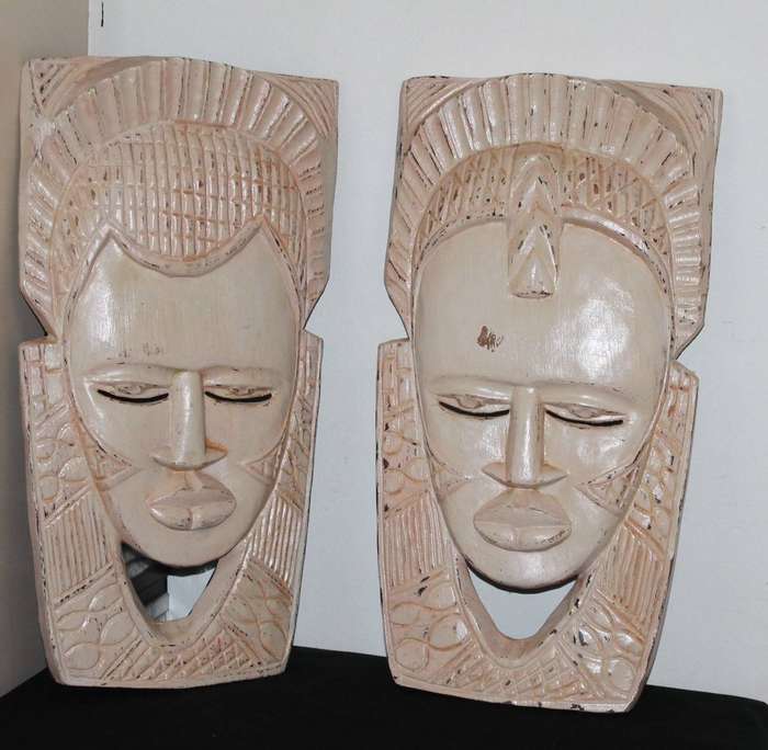 Set of 2 African Masks