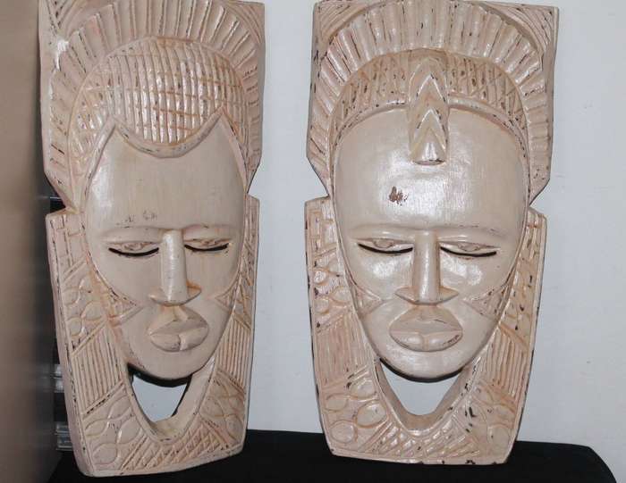 Set of 2 African Masks