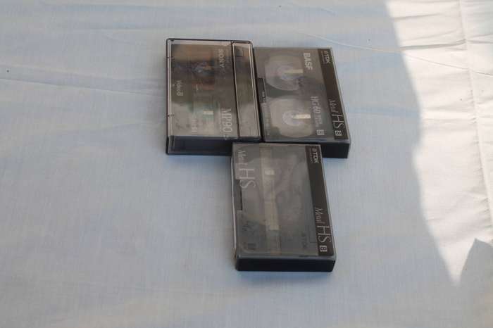 8 x 8mm Pre Recorded Tapes