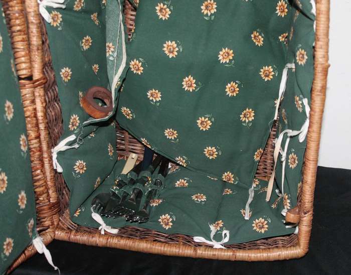 Large Vintage  Wicker Picnic Basket