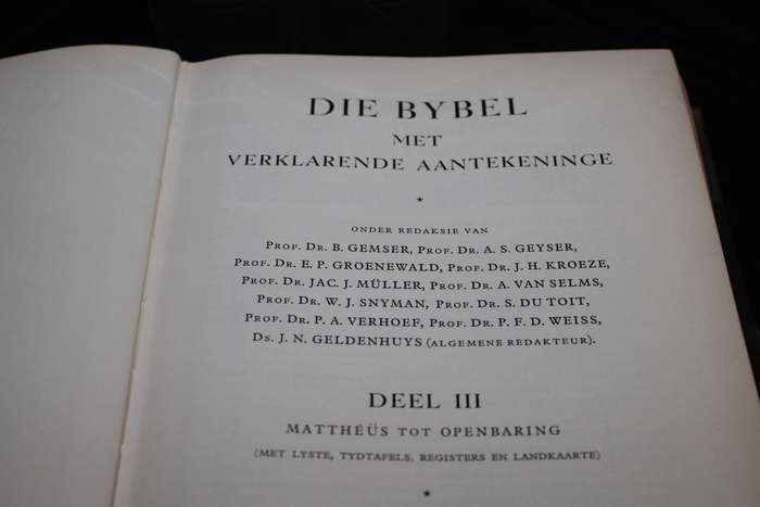 Die Bybel met Verklarende Aantekeninge Vol 1 to 3