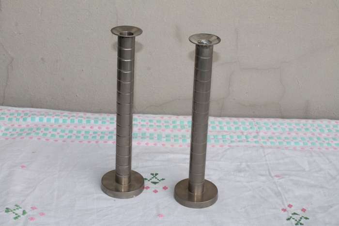 2 Plated Candle Holders