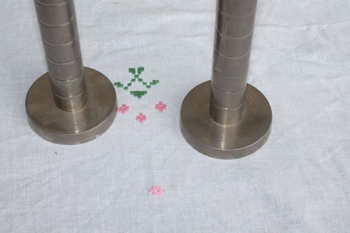 2 Plated Candle Holders