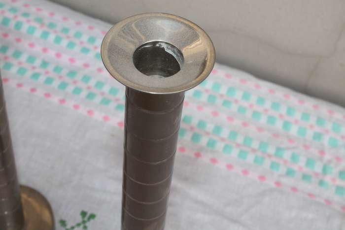 2 Plated Candle Holders