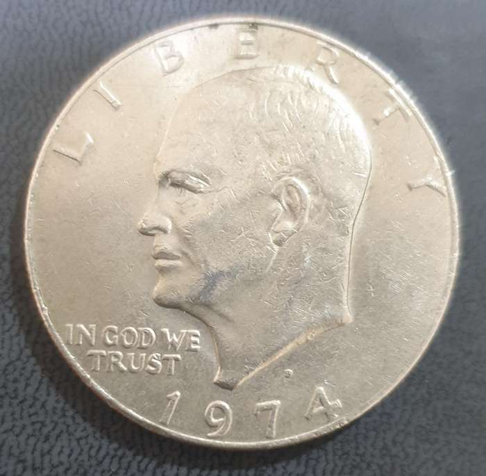 USA 1974 Eisenhower Dollar coin @@ R1 NO RESERVE