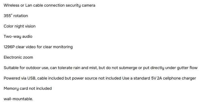 JOOAN Q3R-U WIFI Smart Camera - Outdoor