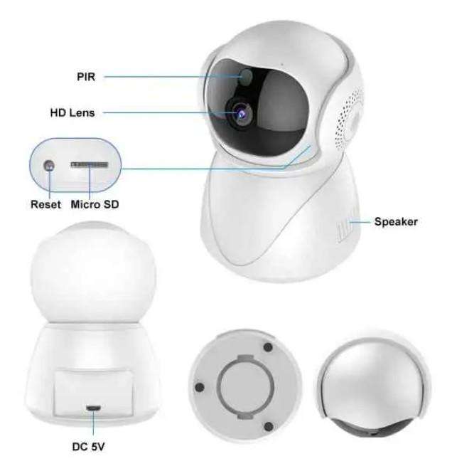 1080P WiFI 2.4G/5G Dual Band Wireless Smart Tracker Surveillance Camera/Baby Monitor