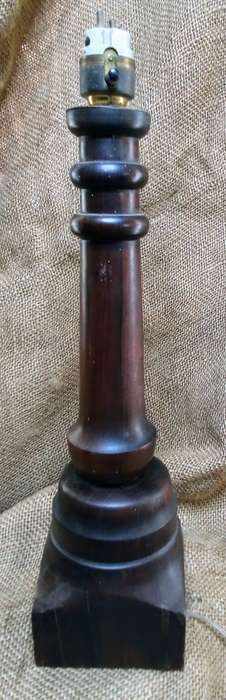 A lovely vintage solid wood lamp base