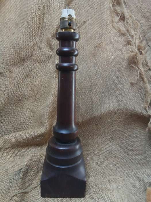 A lovely vintage solid wood lamp base