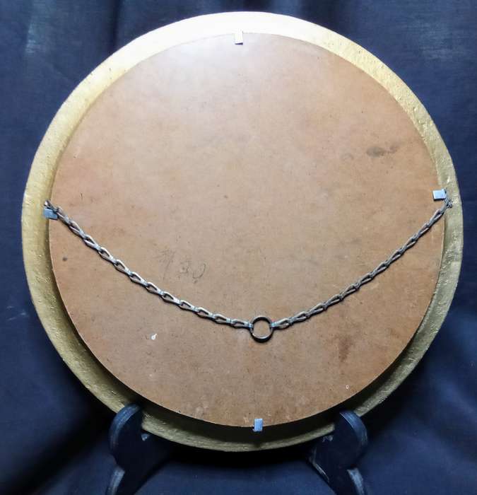 Beautiful vintage Italian metal frame with domed glass