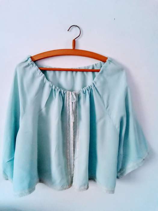 Two lovely vintage 1950`s pale blue bed jackets