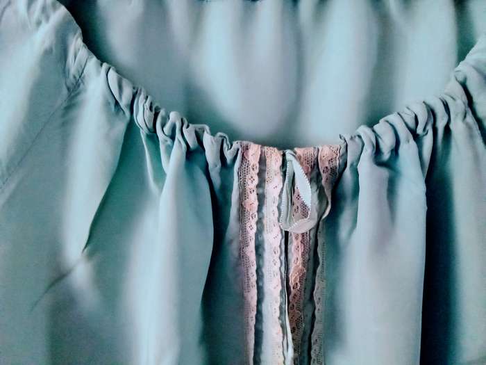 Two lovely vintage 1950`s pale blue bed jackets