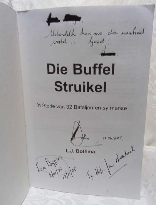 Die buffel struikel - L J Bothma (Geteken)