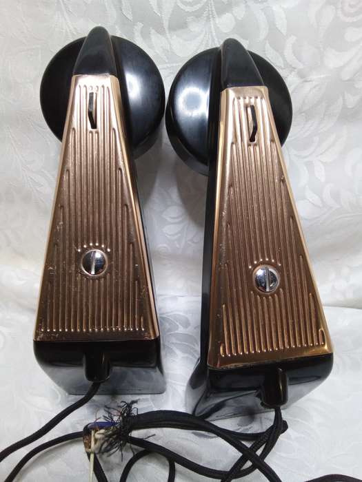 Two vintage Belphone echo sound powered handsets