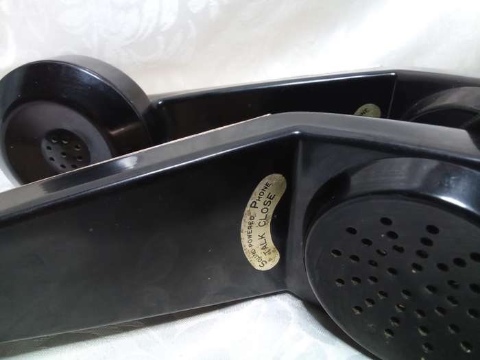 Two vintage Belphone echo sound powered handsets