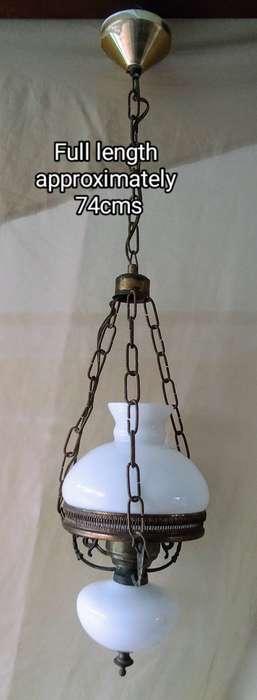 Stunning Vintage Milk glass ceiling light