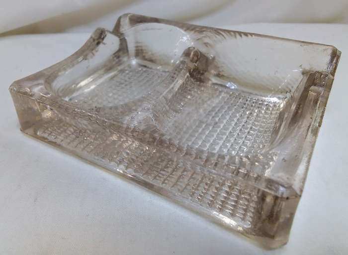 English Glass Desk Tidy and Pen Rack - Bagley & Co. Ltd. Crystal Glass Company - ca. 1930