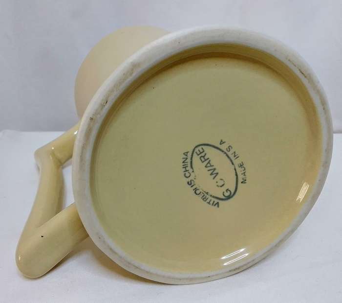 Charming G.C. ware vintage beer mug with Flintlock holster pistol