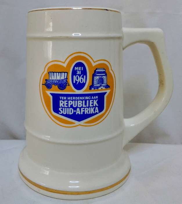 Old Republiek Suid Afrika 1961 ceramic mug
