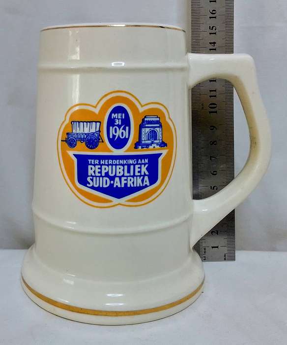 Old Republiek Suid Afrika 1961 ceramic mug