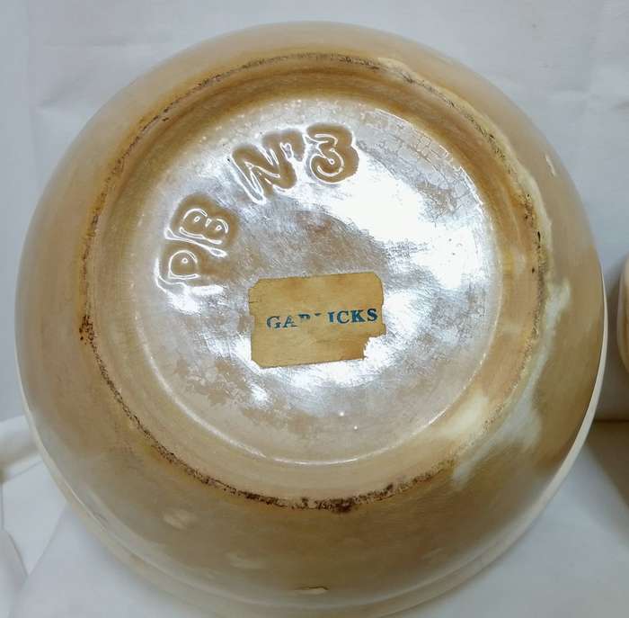 Three charming antique pudding bowls