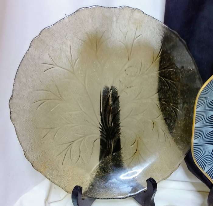 Three lovely vintage glass serving dishes