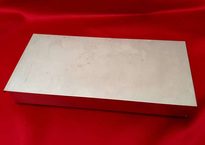 Rare Gense Sweden Stainless Steel Cigarette Cigar Box With Hinged Lid