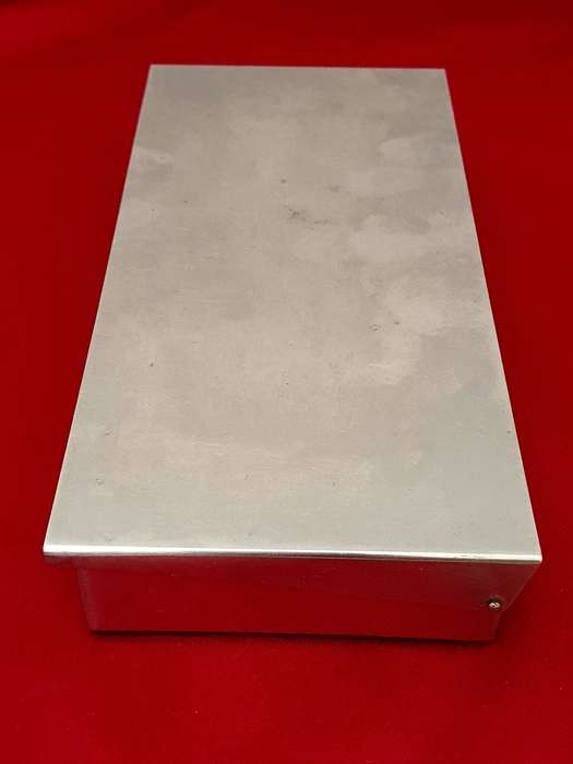 Rare Gense Sweden Stainless Steel Cigarette Cigar Box With Hinged Lid
