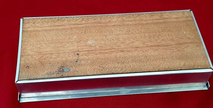 Rare Gense Sweden Stainless Steel Cigarette Cigar Box With Hinged Lid
