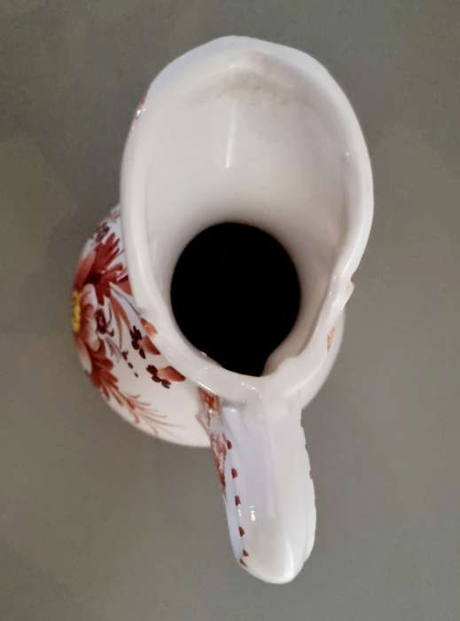 Italian Capodimonte Porcelain Handpainted Floral Jug/Pitcher