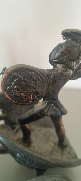 Vintage Achilles Chariot Roman Gladiator Brass Scultpure/Figurine