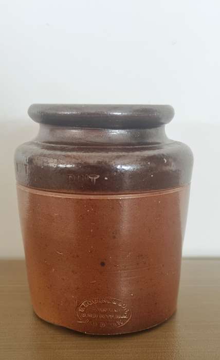 Vintage J. Bourne & Son Denby Potteries England, Stoneware Crock