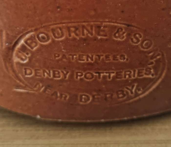 Vintage J. Bourne & Son Denby Potteries England, Stoneware Crock