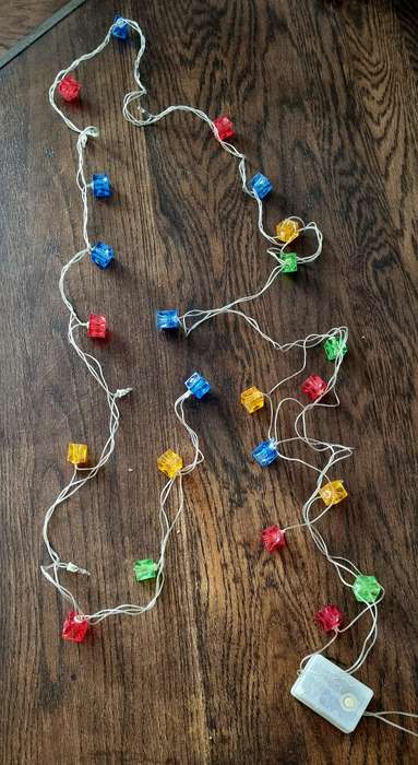 Vintage Retro 1970's/1980's Square Multicolored Christmas Lights