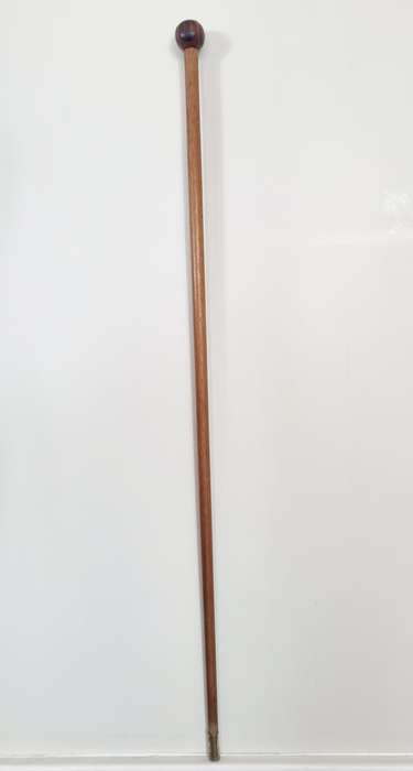 KNOB HANDLE, SILVER TIP Walking Cane Stick