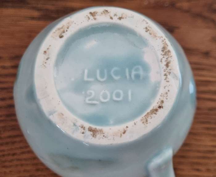 South African Lucia ware Light Blue Pottery Jug