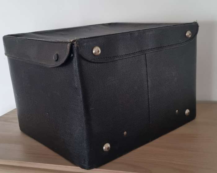 Large Black Double Size Hat Box Luggage Suitcase