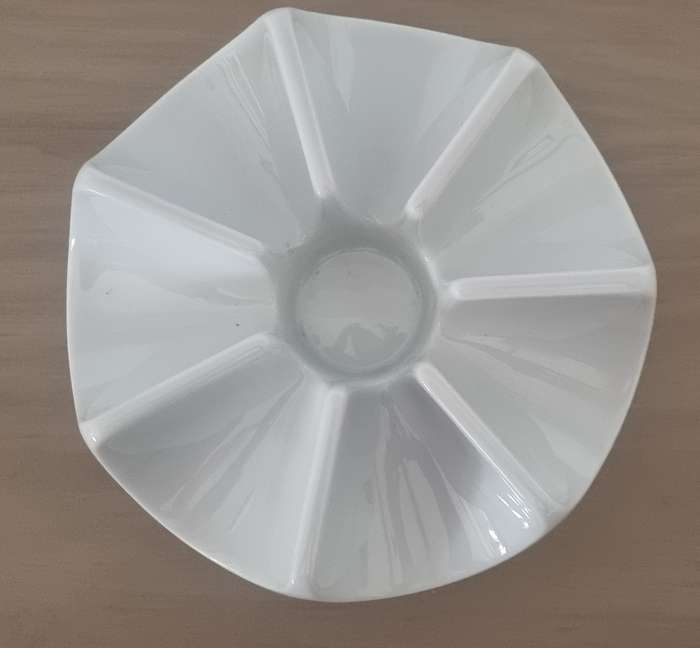 Arzberg Germany White Porcelain Mid-Century Modern Vintage Candlestick Holder Warmer