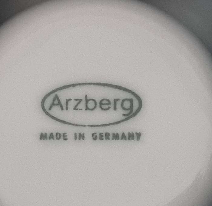 Arzberg Germany White Porcelain Mid-Century Modern Vintage Candlestick Holder Warmer