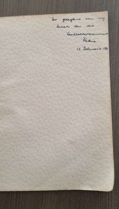 The Voortrekker Monument Pretoria 1955 Soft cover Booklet