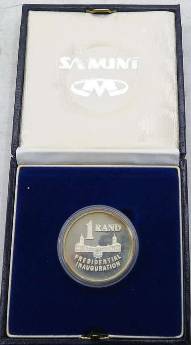 1994 Republic of South Africa Silver Proof R1 encapsulated as issued and in SAM Box-3 Available