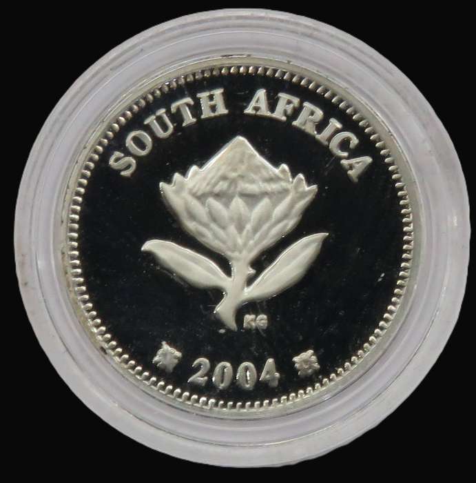2004 Republic of South Africa Birds of Prey Series Silver Proof 2 1/2 cents "Spotted Owl"