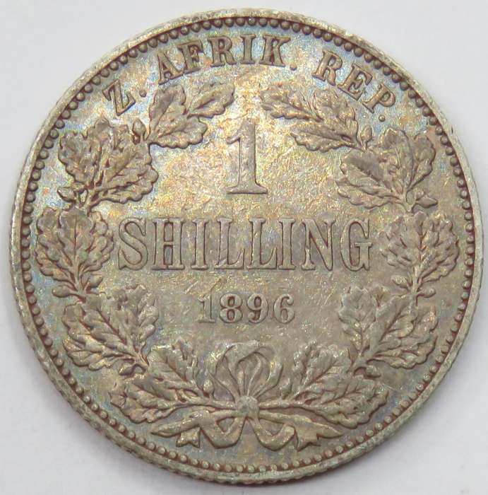 1896 ZAR  Shilling-attrractively toned hign grade